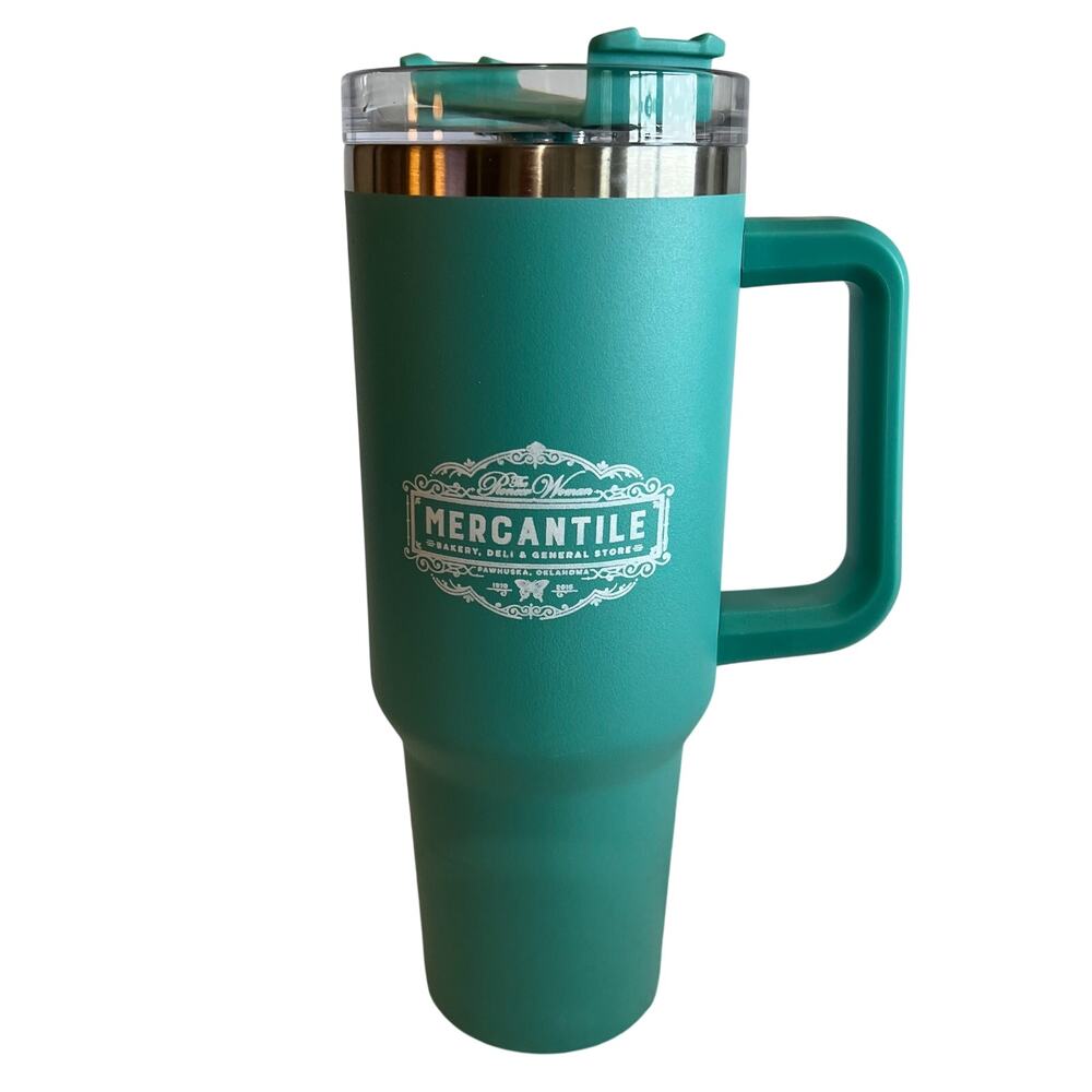 Pioneer Woman Mercantile Logo 40 oz Stainless Steel Travel Tumbler